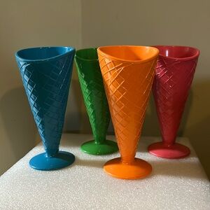 Plastic cone for ice cream serving